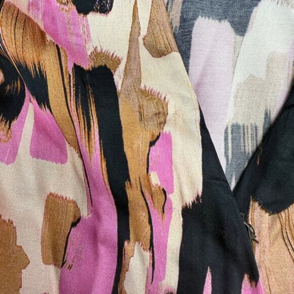 NWT JUST CAVALLI Women's Abito Long Sleeve Belted Shirt Dress Sz 8  + FLAWS - Picture 9 of 14